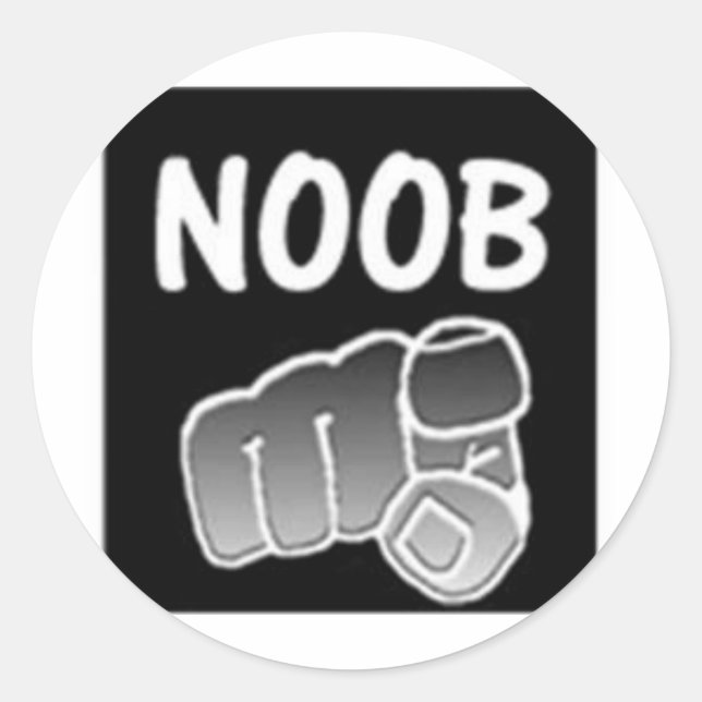noobs classic round sticker (Front)