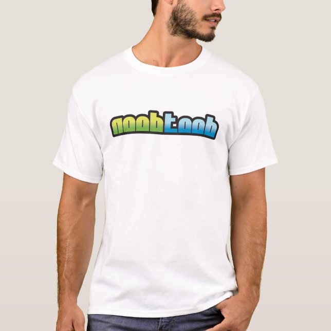 NooBTooB Logo White T-Shirt (Front)