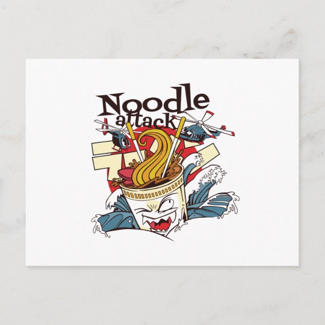 Noodle attack postcard (Front)