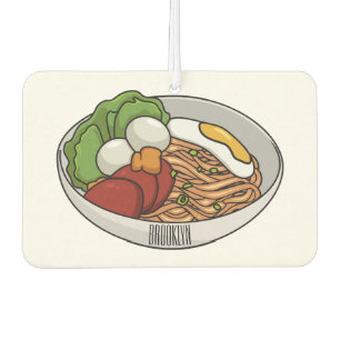 Noodle cartoon illustration car air freshener