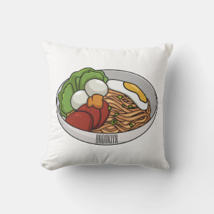 Noodle cartoon illustration cushion