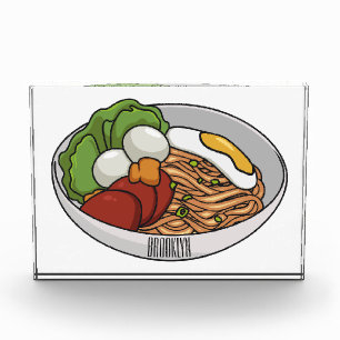 Noodle cartoon illustration photo block