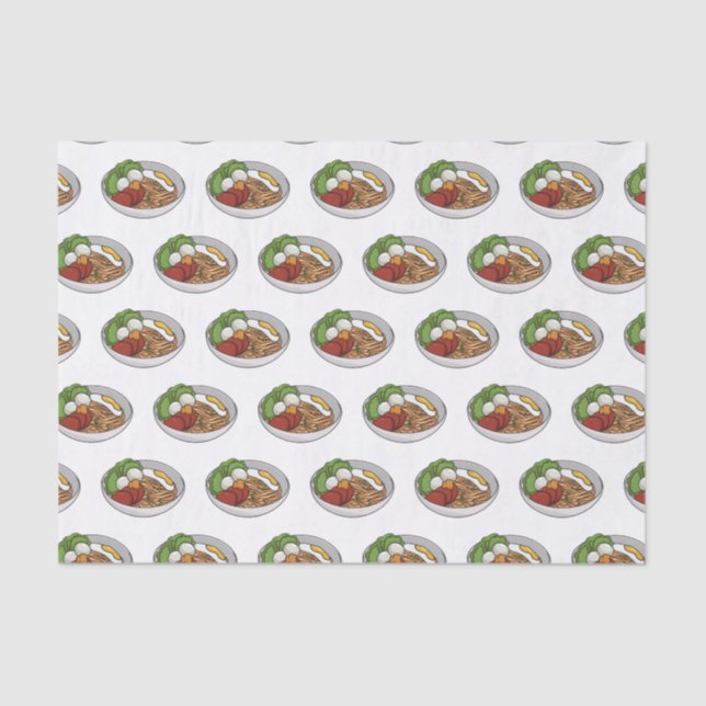 Noodle cartoon illustration  tissue paper (Front)