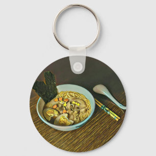 Noodle lover design key ring