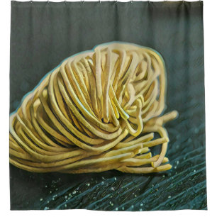 Noodle lover design shower curtain