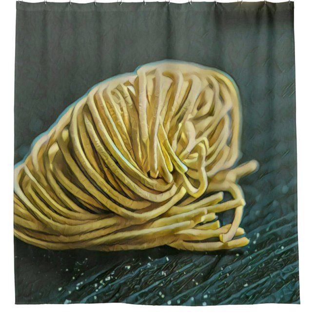 Noodle lover design shower curtain (Front)