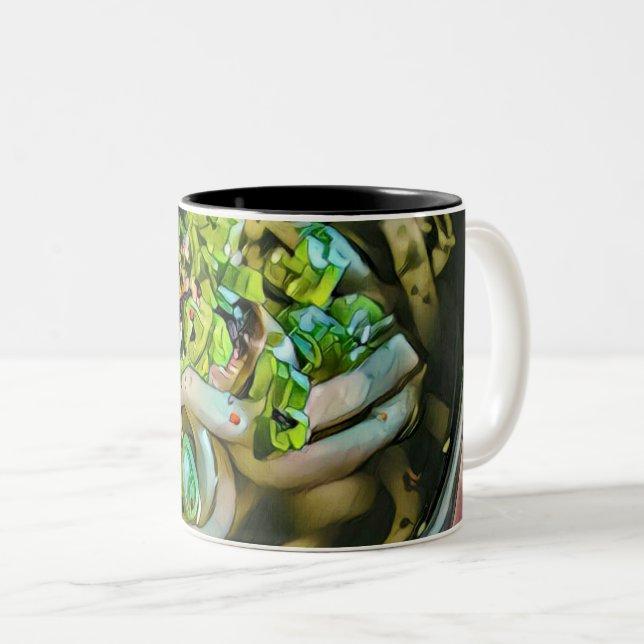 Noodle lover design Two-Tone coffee mug (Front Right)