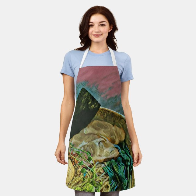 Noodle lover gift apron (Worn)