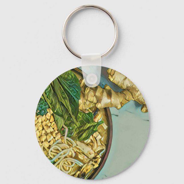 Noodle lover gift key ring (Front)