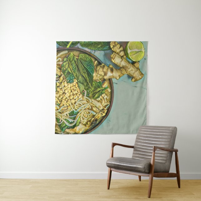 Noodle lover gift tapestry (In Situ)