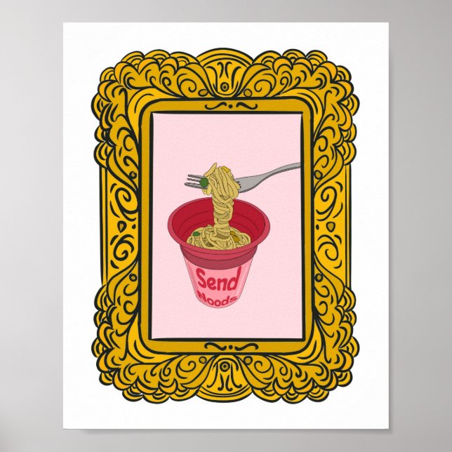 Noodle, send noods funny poster (Front)