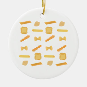 Noodle Shapes Ceramic Ornament