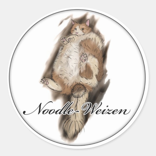 Noodle-Weizen Classic Round Sticker (Front)