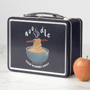 Noodle Your Worries Away! Metal Lunch Box