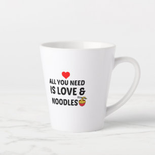 NOODLES AND LOVE LATTE MUG