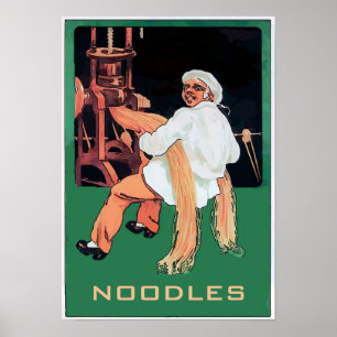 NOODLES, Pasta Man and Machine, edit text Poster