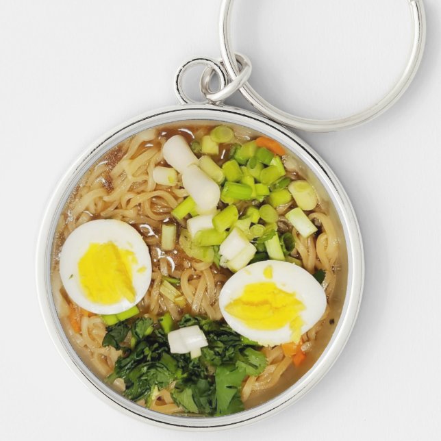 Noodles, Ramen Funny Soup Photo  Key Ring (Front)