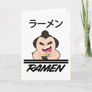 Noodles Sumo Wrestler Anime Manga Fun Japan Otaku Card