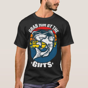 Noodling Hand Grabbing Monster Catfish Flathead T-Shirt