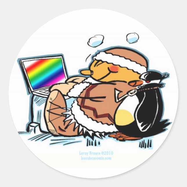 Nooky & Freeze Classic Round Sticker (Front)