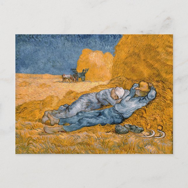 Noon – Rest from Work by Vincent Van Gogh Postcard (Front)