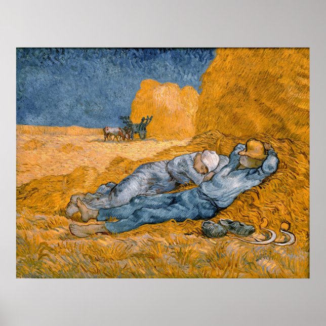 Noon – Rest from Work by Vincent Van Gogh Poster (Front)