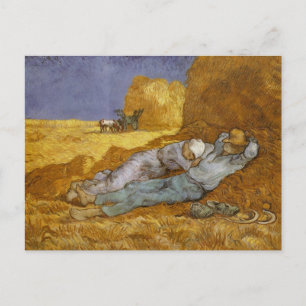 Noon Rest from Work (Millet) Van Gogh Fine Art Postcard