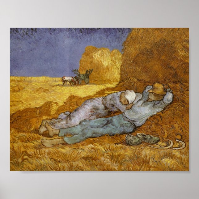 Noon Rest from Work (Millet) Van Gogh Fine Art Poster (Front)