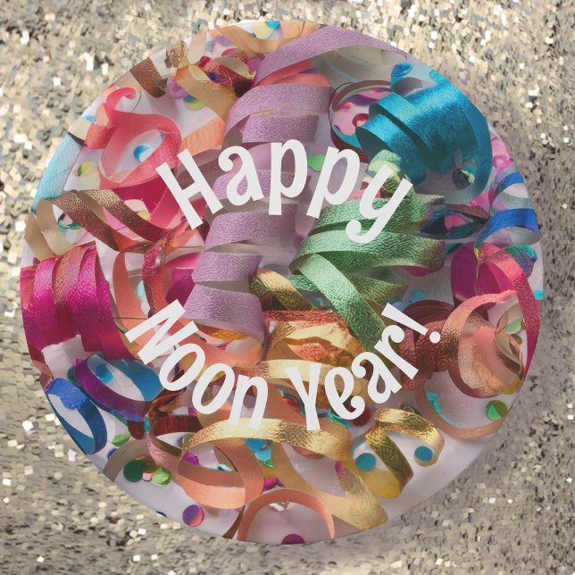 Noon Year's Eve Family Party Sticker Paper Plate (Creator Uploaded)