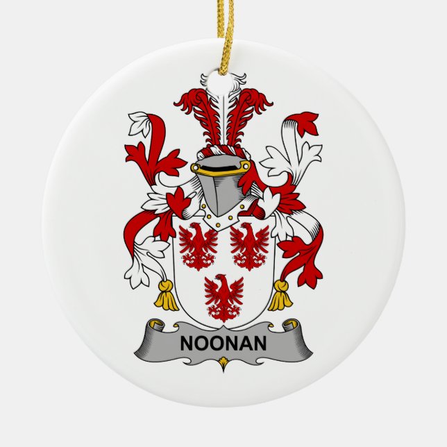 Noonan Family Crest Ceramic Ornament (Front)