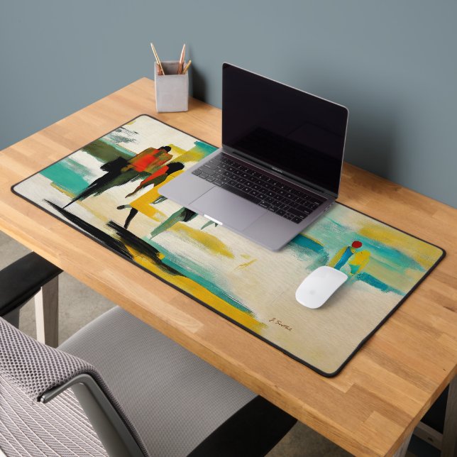 Noontide Vibrance – Abstract Figures Desk Mat (Office 2)