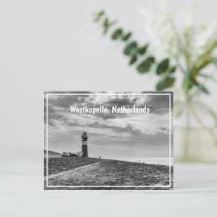 Noorderhooft Lighthouse, Westkapelle, Netherlands Holiday Postcard