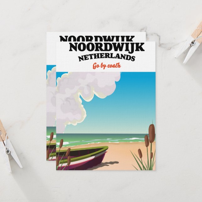 Noordwijk Netherlands travel poster (Front/Back In Situ)