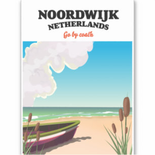 Noordwijk Netherlands travel poster