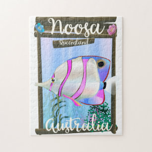 Noosa Australia vintage travel poster Jigsaw Puzzle