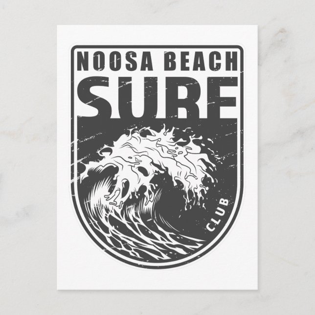 Noosa Beach Surf Club Australia Emblem Postcard (Front)