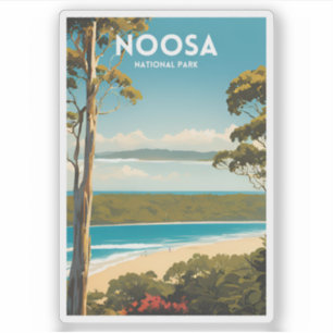 Noosa National Park Vintage Travel Poster