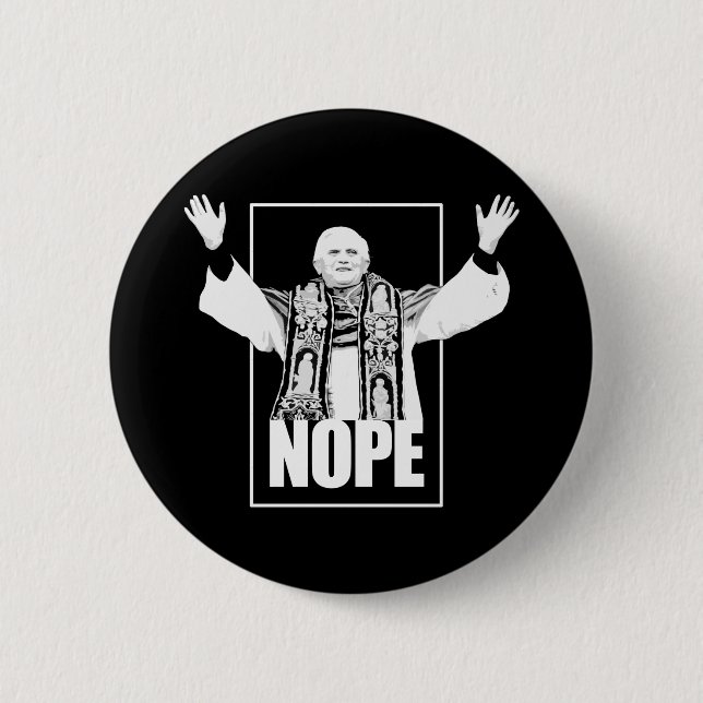 NOPE 6 CM ROUND BADGE (Front)