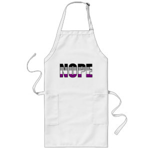 Nope Asexual Pride Flag Ace Pride Long Apron