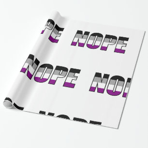 Nope Asexual Pride Flag Ace Pride Wrapping Paper
