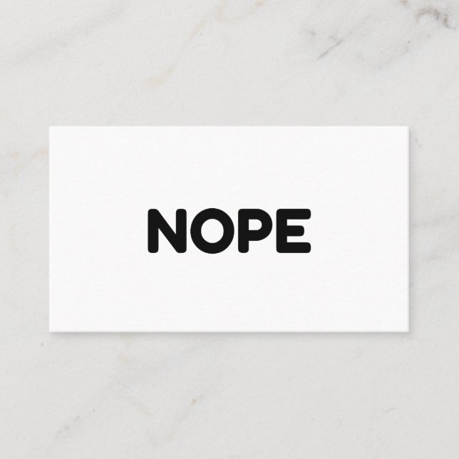 NOPE BUSINESS CARD (Front)