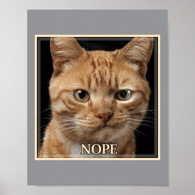 Nope Cat Poster (Front)