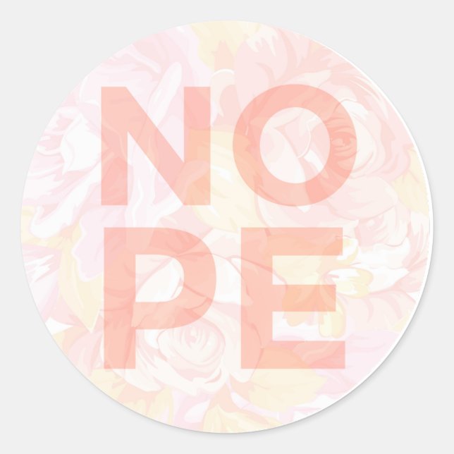 NOPE CLASSIC ROUND STICKER (Front)