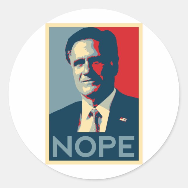 NOPE CLASSIC ROUND STICKER (Front)