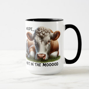 "Nope..." Cow Pun Customisable Mug