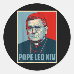 Nope Da Pope From Chicago Leo Xiv Provost Tee Classic Round Sticker