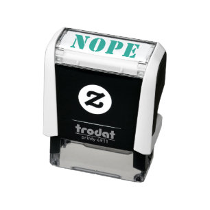 Nope Funny Humour Meme Office LOL Joke Fun Craft Self-inking Stamp
