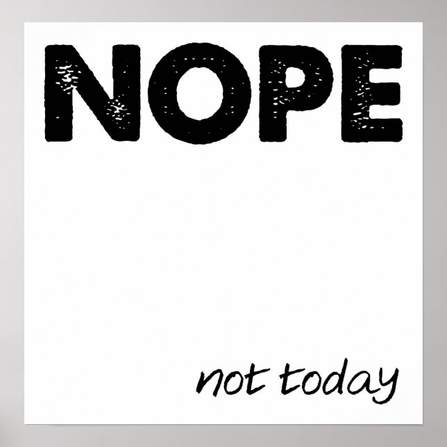 Nope Funny Poster (Front)