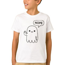 Nope Ghost | Funny Minimal Kids T-Shirt
