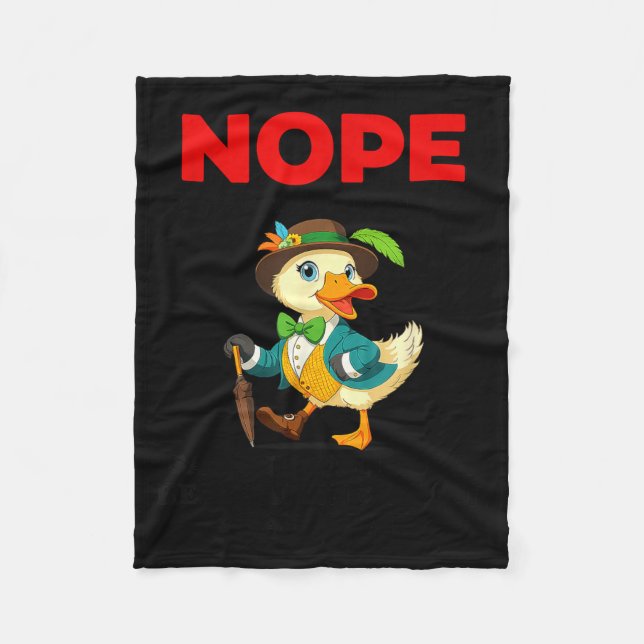 Nope I Cant Go to Hell Satan Has Restraining Order Fleece Blanket (Front)
